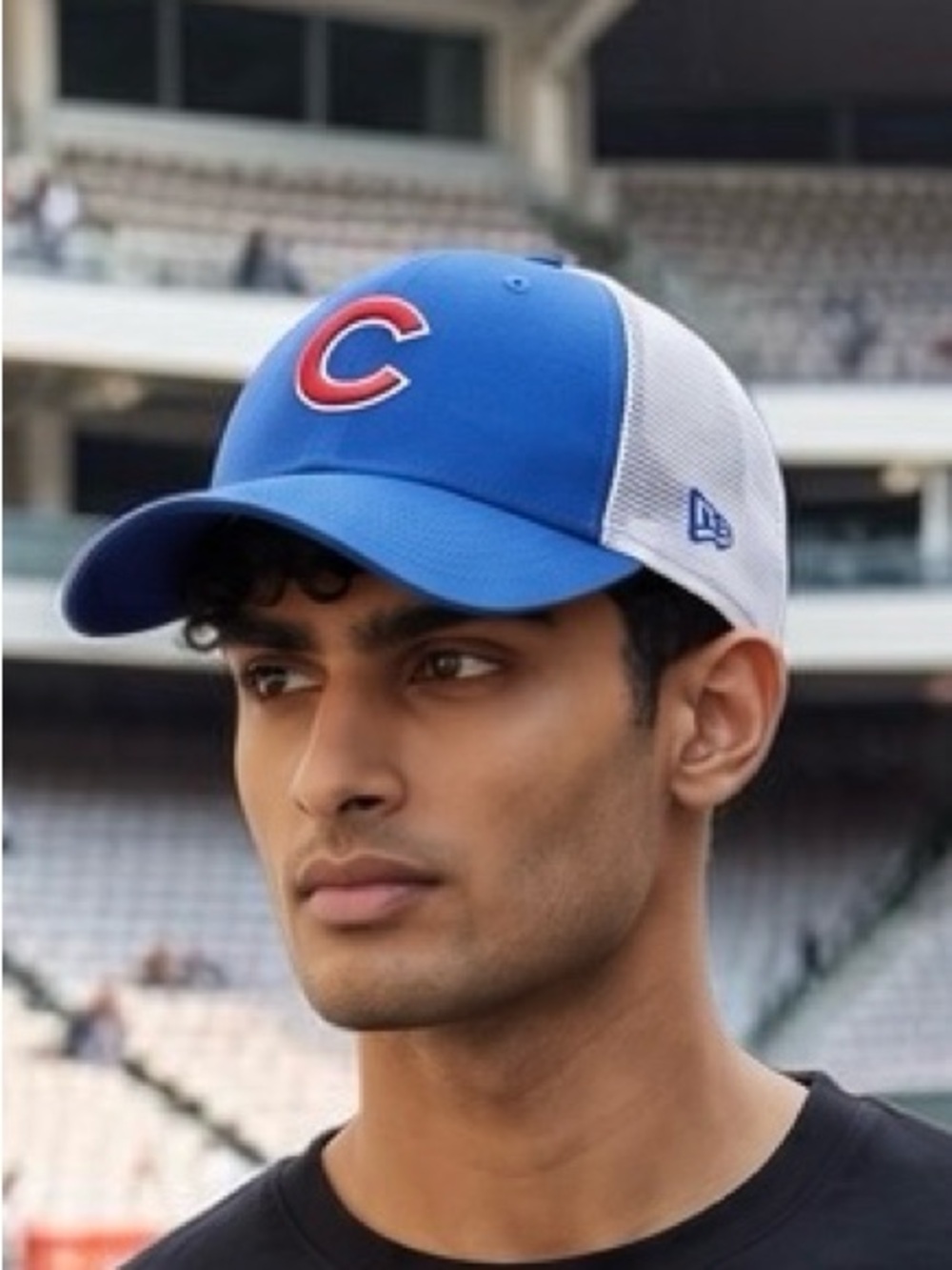 New Era Blue & White Chicago C Mesh Baseball Cap Sz: S-M